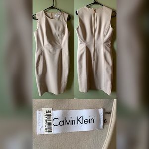 Size 6 beige Calvin Klein dress